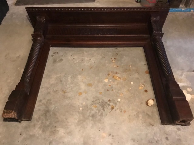 Large White Solid Marble Arch Fire Surround Fireplace Mantle For