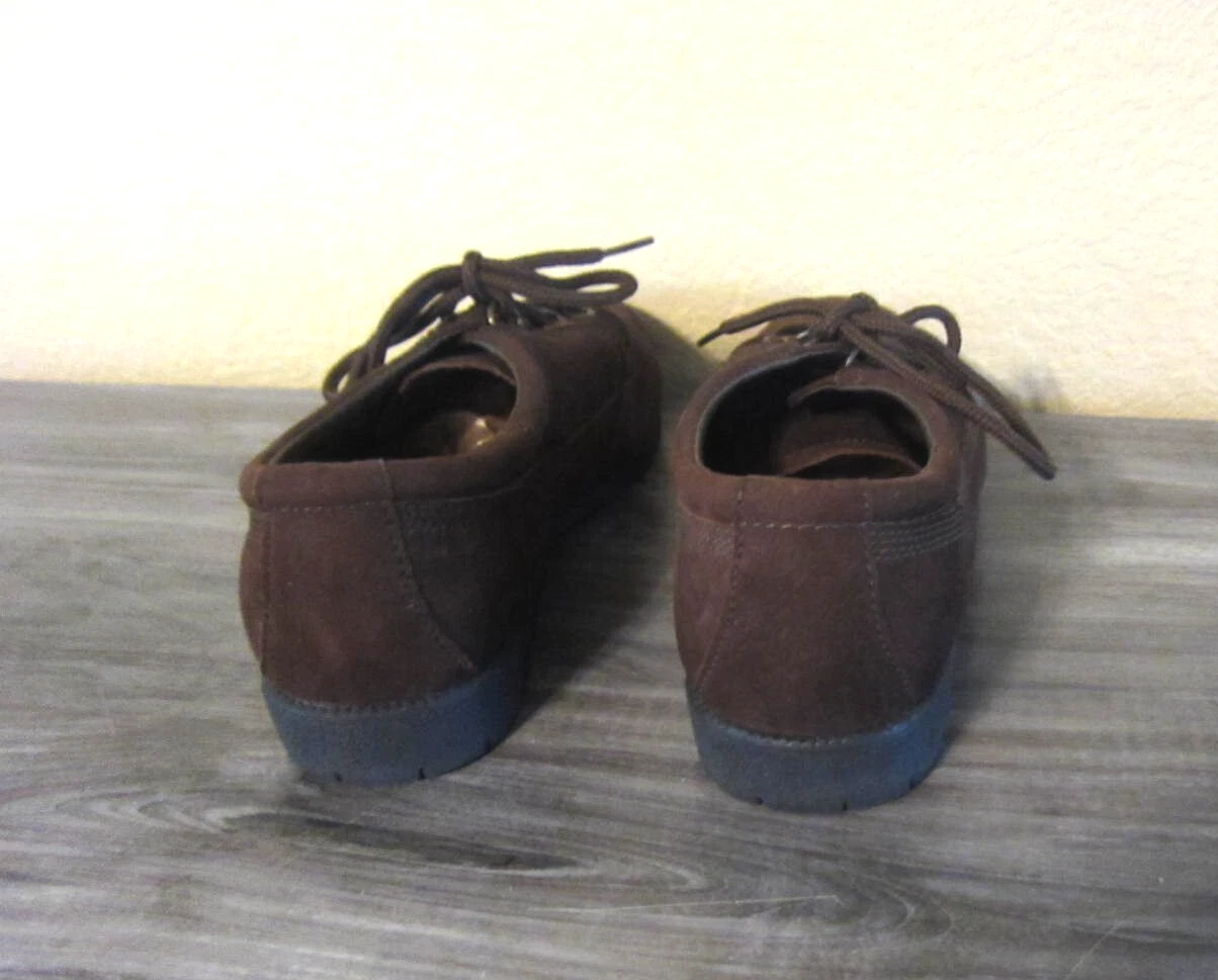 THOM BROWNE Scarpe casual Thom McAn donna 10W Oxford eleganti pizzo 21201 pelle scamosciata marrone