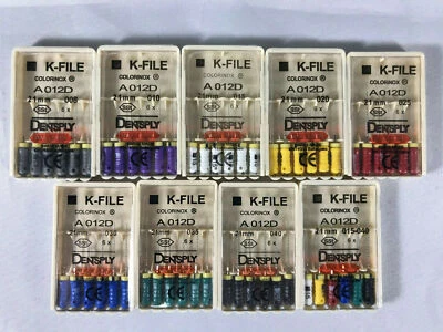 Dentsply Maillefer K-file Endodontic stainless steel 21mm-25mm-31mm All sizes