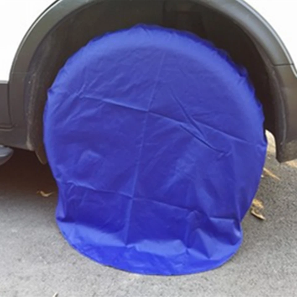 Capas de pneus de roda 32" tecido Oxford azul para trailer trailer caminhão carro campista 4 peças - Imagem 2 de 4