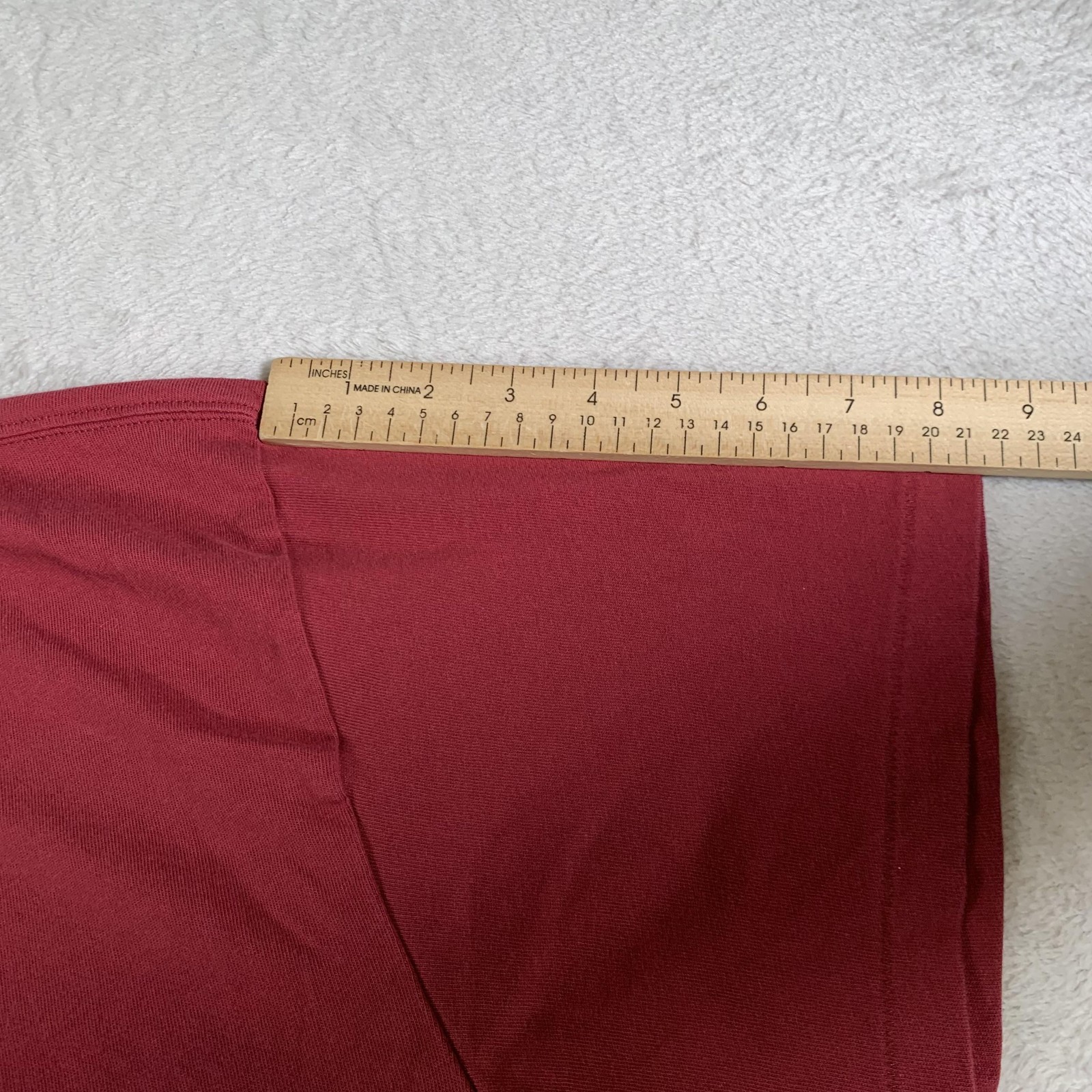 Elwood Shirt Mens Large Red Organic Cotton Solid Crewneck Casual Oversized Tee