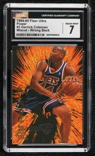 1994 Ultra Power Wrong Back ( Back) Dennis Rodman Derrick Coleman CGC 7 HOF 08wd