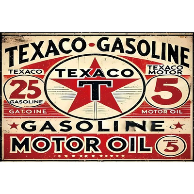 #ad 8quot;X12quot; Texaco Motor Oil Gasoline Garage Shop Gas Station Vintage Metal Sign $12.29