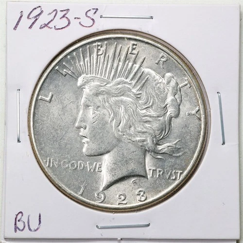 1923-S $1 Peace Silver Dollar in BU Condition #6611
