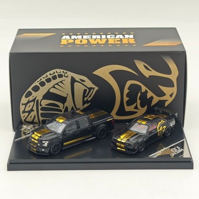 1:64 Ford Shelby F150 SRT Hellcat American Power Black Gold Color Scheme Model