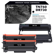 TN760 Toner and DR730 Drum Compatible for Brother MFC-L2710DW HL-L2370DW Lot