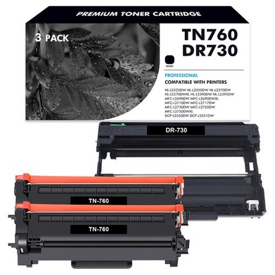 Compatible With Brother DR730 Drum TN760 Toner MFC-L2710DW DCP-L2550DW HY LOT