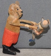 Schuco Tanzfigur Maus mit Kind  H&ouml;he: 11 cm   original  30er Jahre