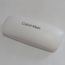 Calvin Klein White Clamshell Sunglasses Eyeglasses Case