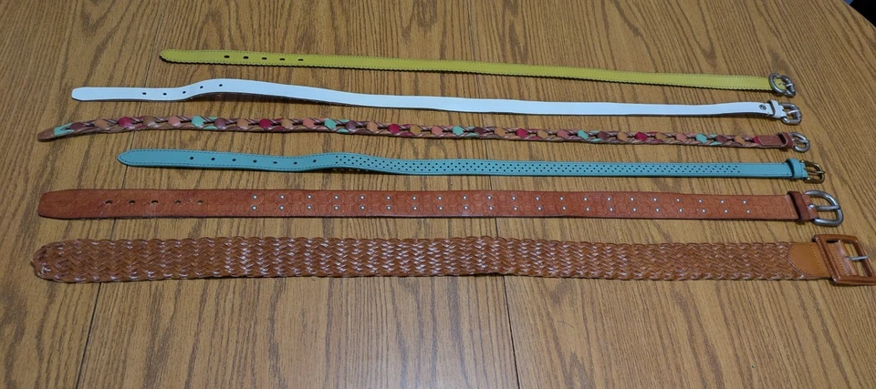 Lot of Five Fossil Belts  + One Banana Republic - Women's Small - Vintage - Image 2 of 4