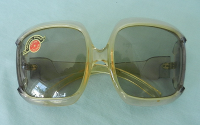 Translucent Brown Oversized Square Sunglasses Fleur Oversized Square Sunglasses- Trans Taupe/ Brown Fade  main image 3
