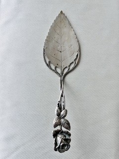 Antique German 800 Silver Pie Cake Server Hildesheimer Rose Ch. Widmann 46gr.
