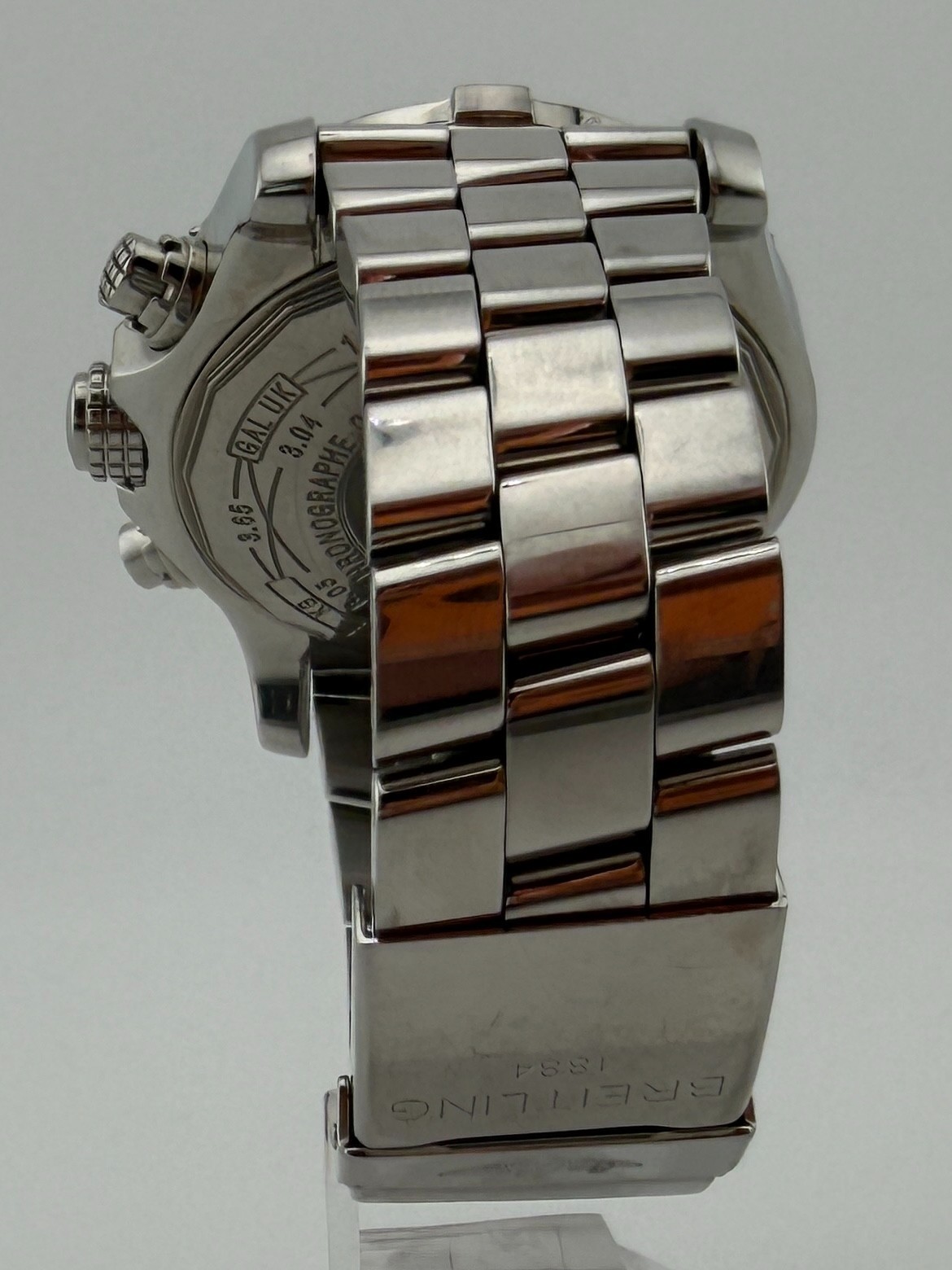 Breitling Super Avenger SS Chronograph Black 48mm CUSTOM Diamond Bezel A13370 image 6