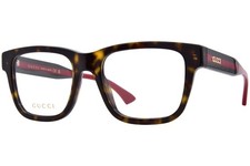 Gucci GG1870O 002 Eyeglasses Frame Men's Havana/Green Full Rim Square Shape 53mm