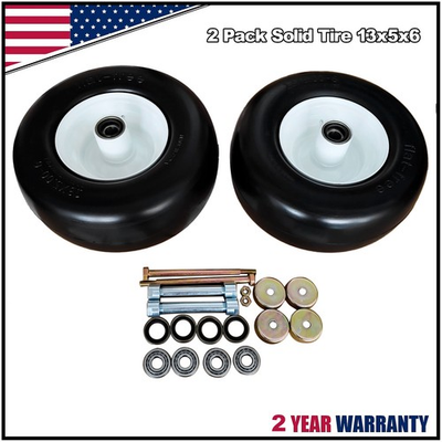 #ad 2 Pack 13x5x6 No Flat Front Solid Tire Puncture Proof For Exmark Toro Mowers $122.55