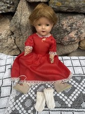 Vintage Horsman  Mary Lee  17  Composition Doll w/ Clothes  Wig   Needs TLC