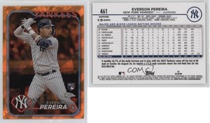 2024 Topps Chrome Sapphire Edition Orange /25 Everson Pereira #461 Rookie RC