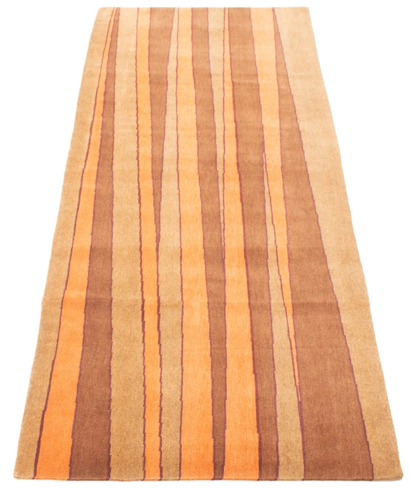 Vintage Hand-knotted Runner Rug 3'7" x 9'11" Traditional Oriental Wool Carpet - Image 3 of 4