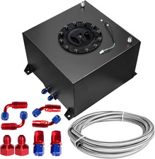 Serbatoio Carburante Universale 5 Galloni 20L Cella Carburante Alluminio Lucido con Tappo/Livello Invia