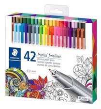 Staedtler Triplus Fineliner Felt Tip Pens, 42pk