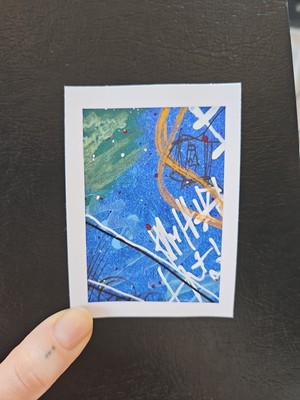 ACEO Miniaturkunst Collectorscard Abstarct Arcane Inspired Art Card 5/9