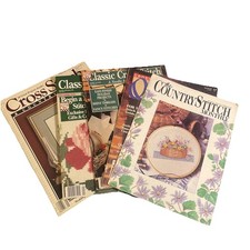 Bundle- Floral and country cross stitch magazines. Lot 9. 5 Magazines