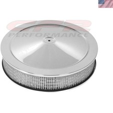 Enhance Your Chevygm With 14 Chrome Steel Air Cleaner - Offset Base Included Enhance Your Chevygm With 14 Chrome Steel Air Cleaner - Offset Base Included
