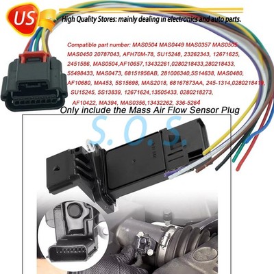 8 Pin MAF Mass Air Flow Sensor Female Connector Pigtail fr Chevy Cadillac RAM