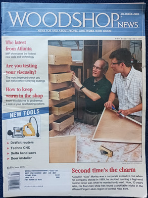 Woodshop News - October 2002 - News For & About People Who Work With Wood