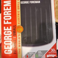 George Foreman Small Fit Grill Griddle Hot Plate and Toastie Maker Machine Black