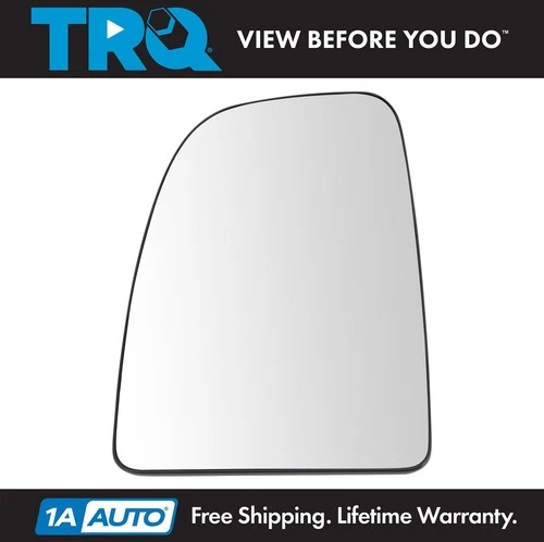 TRQ Left Upper Mirror Glass without Heat Clear Drivers Side for Ram CH1324193
