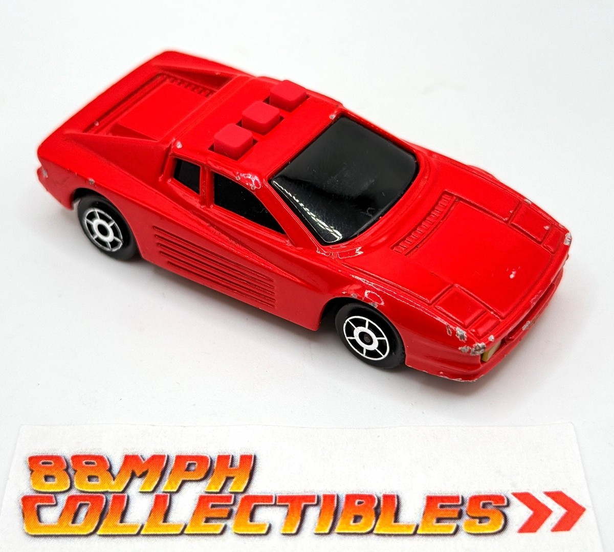 ULTRA RARE MAJORETTE Red Ferrari Sonic Flashers European Vintage