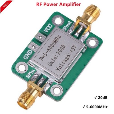 5-6000MHz RF Power Amplifier UWB Medium Power Amp 20DB   Female Connector #md