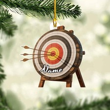 Personalized Archery Ornament 2025, Custom Bow and Arrow Ornament, Archery Team