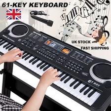 Beginner Electric Piano 61 Keys, Kids Electronic Keyboard w/Mic Home Music Gift