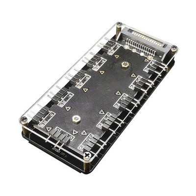 2X(10 Ports RGB Fan HUB PC Computer Desktop 5V 3PIN ARGB Extension Splitter2797