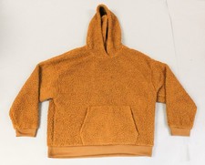 American Eagle Women's Teddy Sherpa Hooded Pullover AP2 Brown Size: XL