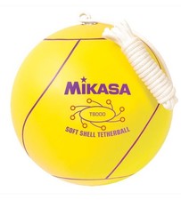 Two Mikasa T8000 Ultra Cushioned Tetherball Yellow Playground Ball Official Size