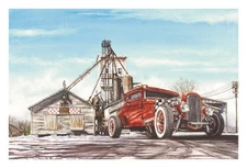 HOT ROD AT THE FEED MILL CHRISTMAS CARDS #X11205  (10 PACK) W/ENVELOPES