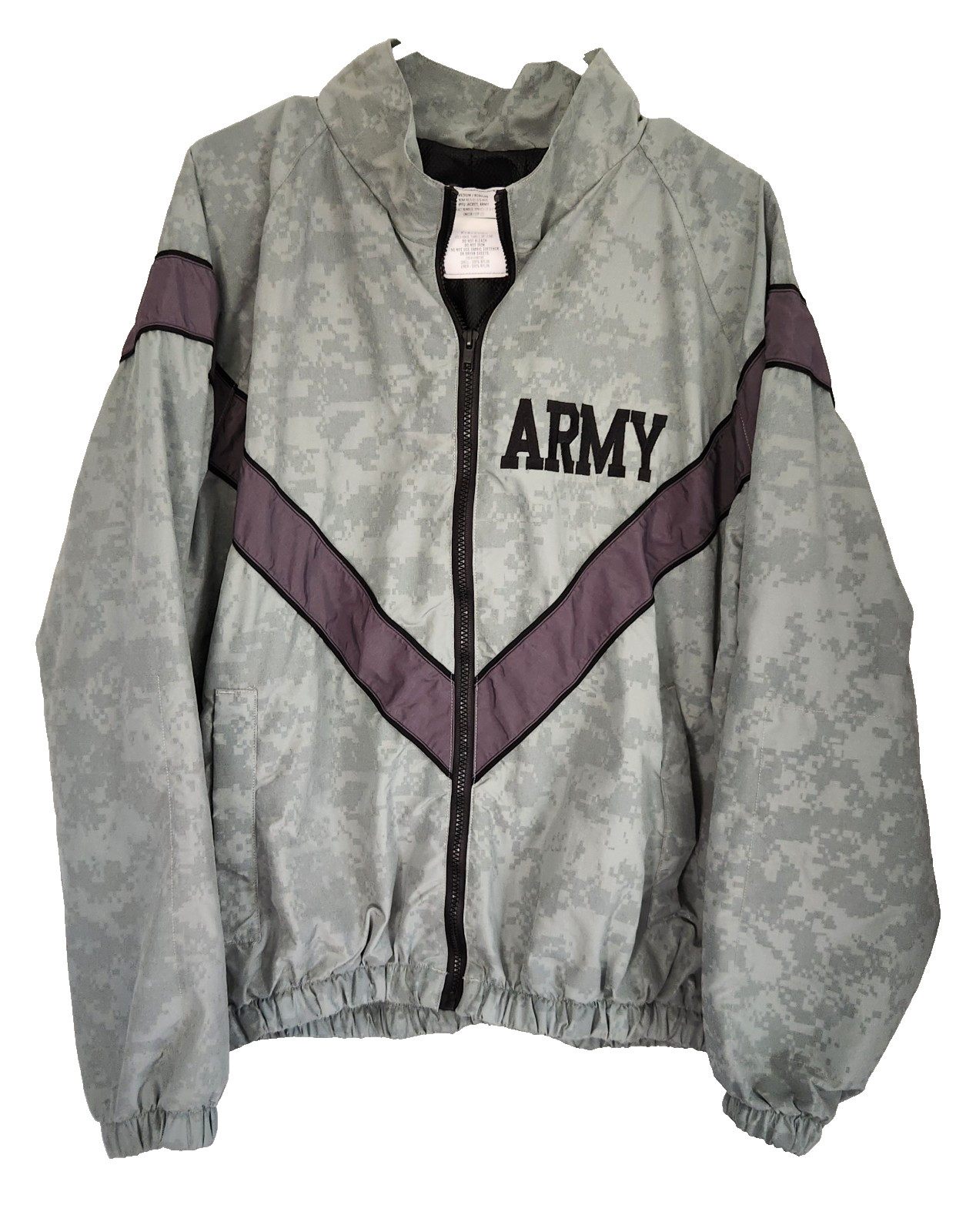 Vintage 90's Army Windbreaker Digi Camo Pattern Gray Size Medium Army Logo