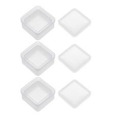 3pcs Jewelry Box Resin Mold Square Silicone Storage Epoxy Container Mold w Lid