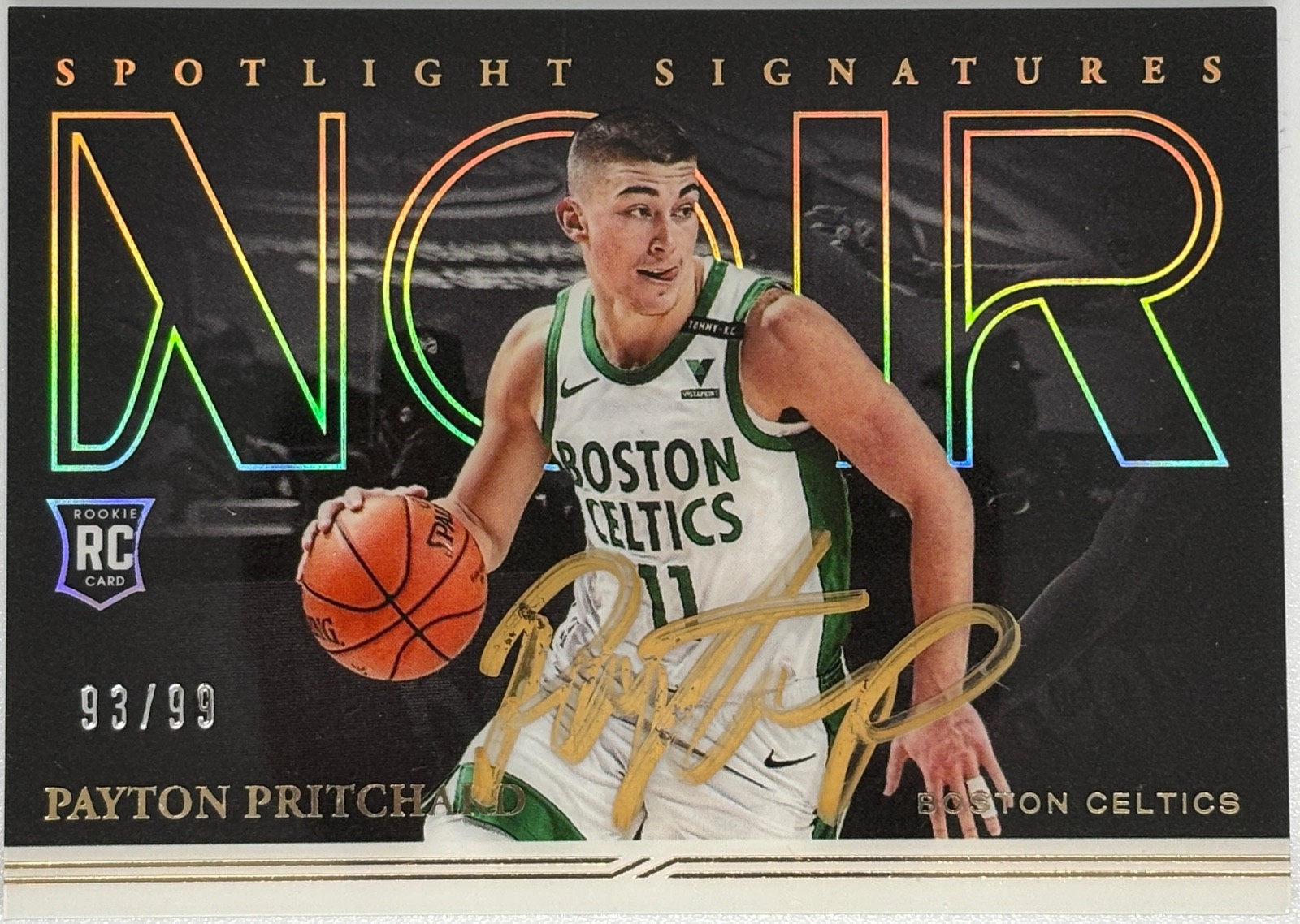 Payton Pritchard 2020-21 Noir Spotlight Signatures #93/99 Rookie Auto Card