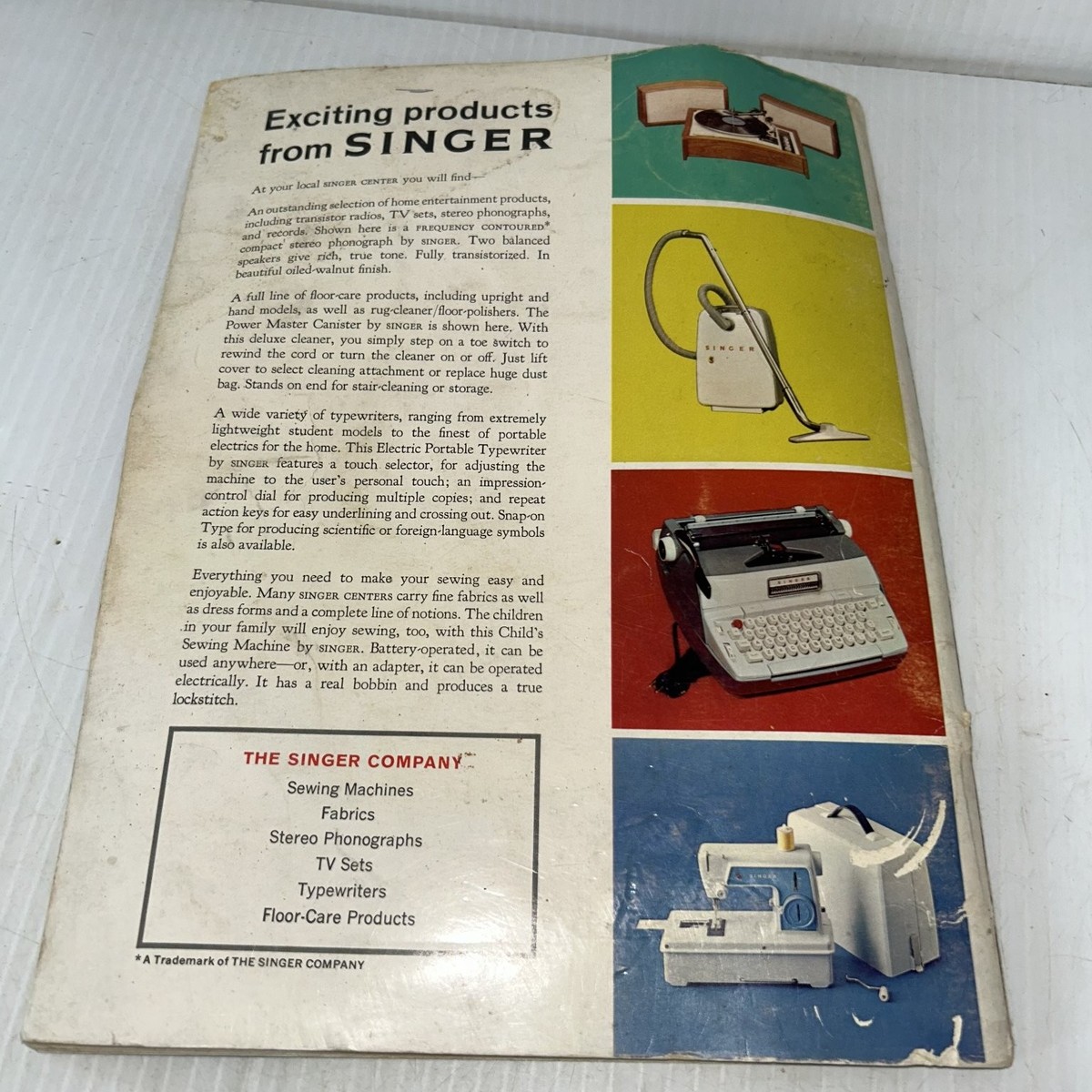 Singer Touch & Sew Special Zig-Zag Sewing Machine Model 626 Manual