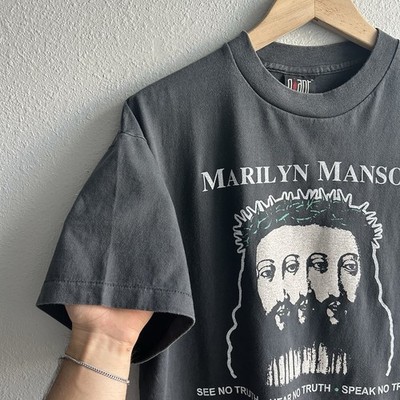 Vintage REPRINT Marilyn Manson 90s Believe Tour Black Giant tag XL