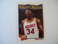 HAKEEM OLAJUWON HOUSTON ROCKETS #304 1991 NBA HOOPS INSIDE STUFF BASKETBALL HOF