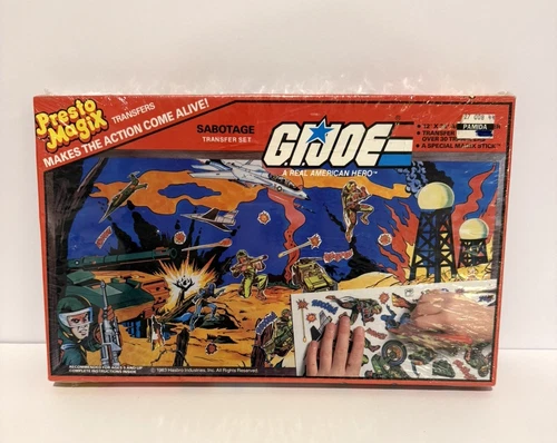 Vintage Hasbro Presto Magix GI Joe Sabotage Magic Transfer Set 1983 NEW SIB