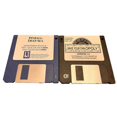 Vintage PC Floppy Disks Lot   Pinball Deep Sea & Make Your Own Opoly v1.0