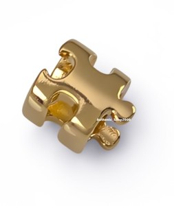 Authentic 100% Authentic PANDORA 14k Gold Plated Puzzle Piece Mini Charm 764514C00