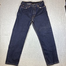 Levis 550 Jeans Mens 36x32 Blue Denim Relaxed Fit Straight Leg Dark Wash Red Tab