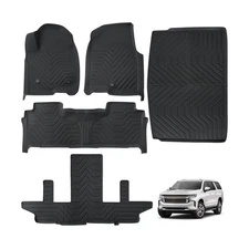 Floor Mats for 2021-2025 Suburban/GMC Yukon XL 7 Seats, TPE All Weather 3 Row...